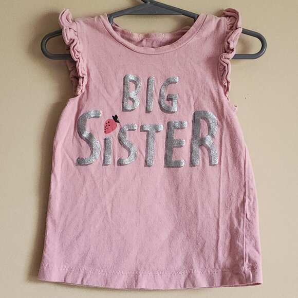 Carters "Big Sister" Short Sleeve T-Shirt. Size 2T - Picture 2 of 5